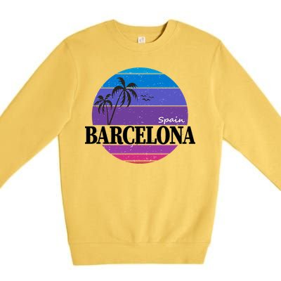  Barcelona Circle Logo Premium Crewneck Sweatshirt