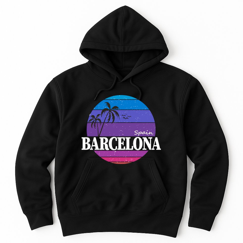  Barcelona Circle Logo Hoodie