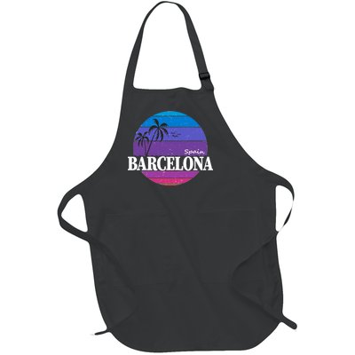  Barcelona Circle Logo Full-Length Apron With Pockets