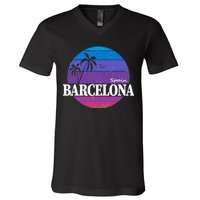  Barcelona Circle Logo V-Neck T-Shirt