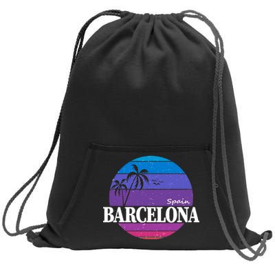  Barcelona Circle Logo Sweatshirt Cinch Pack Bag