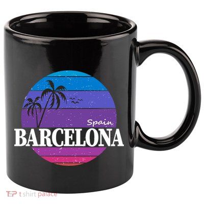  Barcelona Circle Logo 11oz C Handle Ceramic Mug