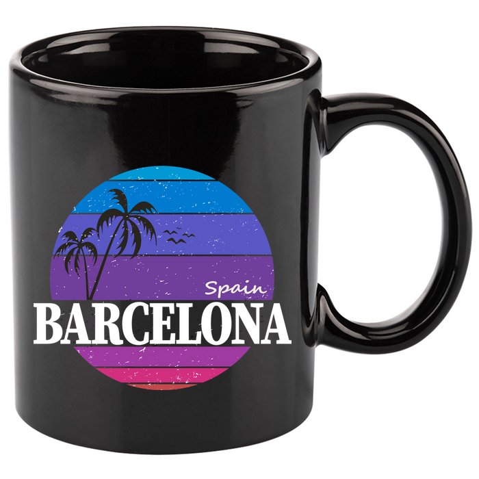  Barcelona Circle Logo 11oz C Handle Ceramic Mug