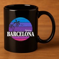  Barcelona Circle Logo 11oz C Handle Ceramic Mug