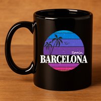  Barcelona Circle Logo 11oz C Handle Ceramic Mug