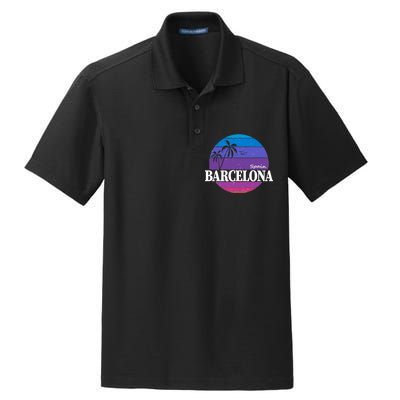  Barcelona Circle Logo Dry Zone Grid Polo