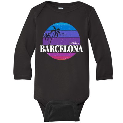  Barcelona Circle Logo Baby Long Sleeve Bodysuit