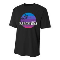  Barcelona Circle Logo Youth Performance Sprint T-Shirt