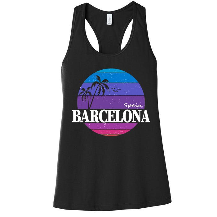  Barcelona Circle Logo Women's Racerback Tank