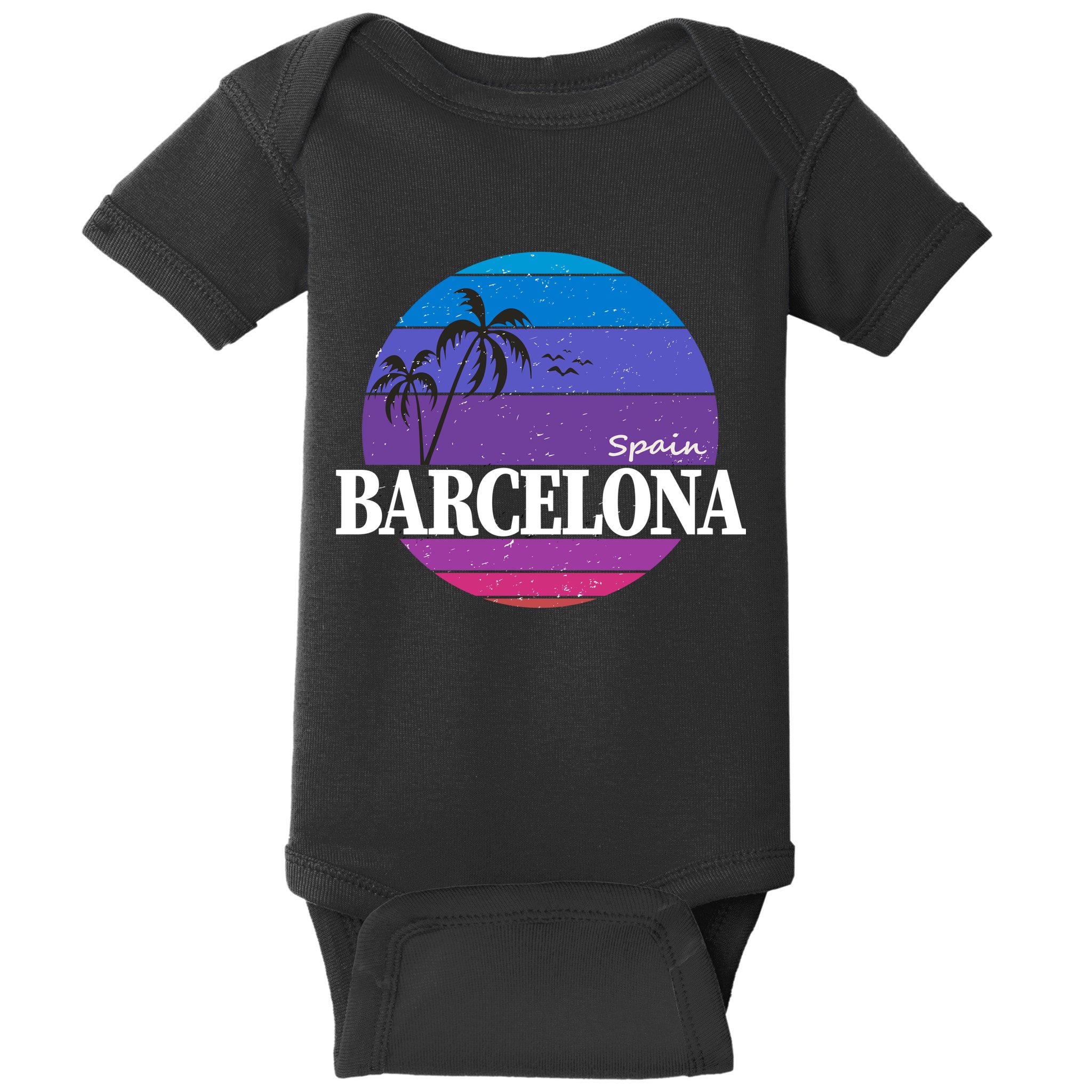  Barcelona Circle Logo Baby Bodysuit