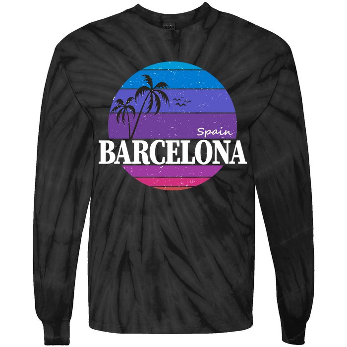  Barcelona Circle Logo Tie-Dye Long Sleeve Shirt