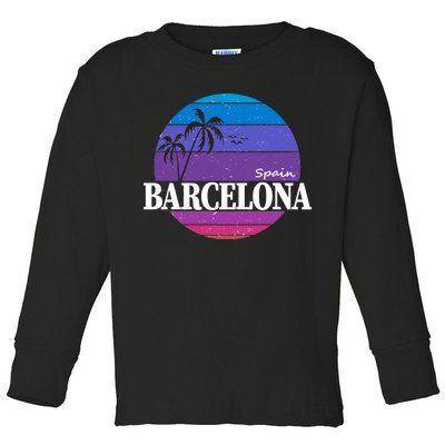  Barcelona Circle Logo Toddler Long Sleeve Shirt