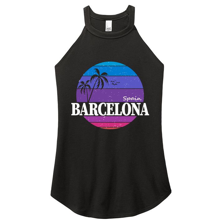  Barcelona Circle Logo Women's Perfect Tri Rocker Tank