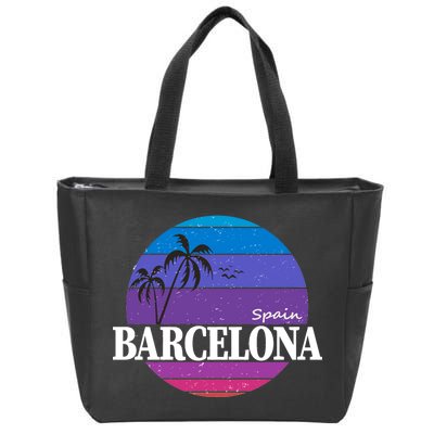  Barcelona Circle Logo Zip Tote Bag