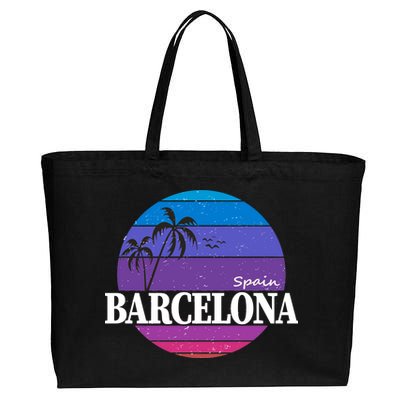  Barcelona Circle Logo Cotton Canvas Jumbo Tote