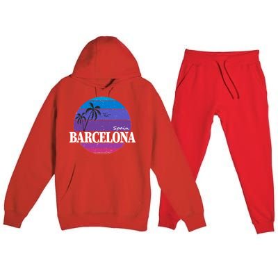  Barcelona Circle Logo Premium Hooded Sweatsuit Set