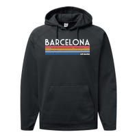 Barcelona Retro 1980's Performance Fleece Hoodie