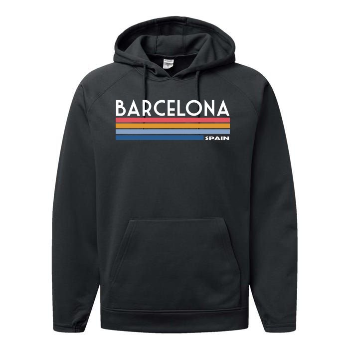 Barcelona Retro 1980's Performance Fleece Hoodie