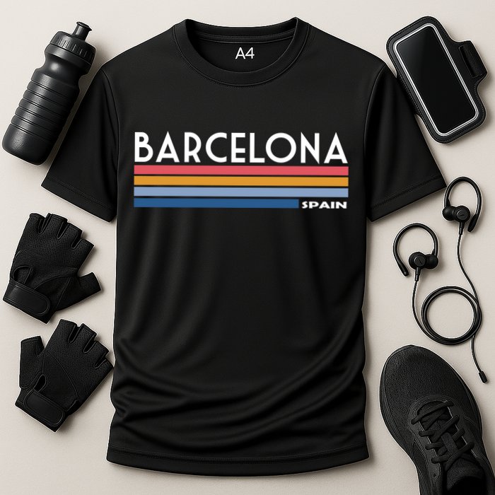 Barcelona Retro 1980's Cooling Performance Crew T-Shirt