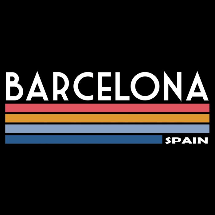 Barcelona Retro 1980's Cooling Performance Crew T-Shirt