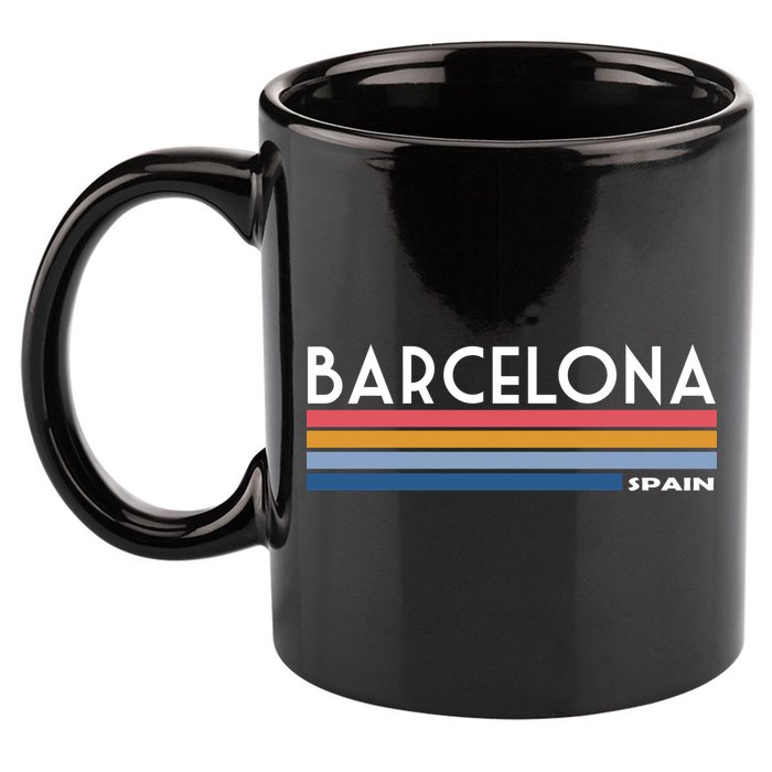 Barcelona Retro 1980's 11oz C Handle Ceramic Mug