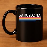 Barcelona Retro 1980's 11oz C Handle Ceramic Mug