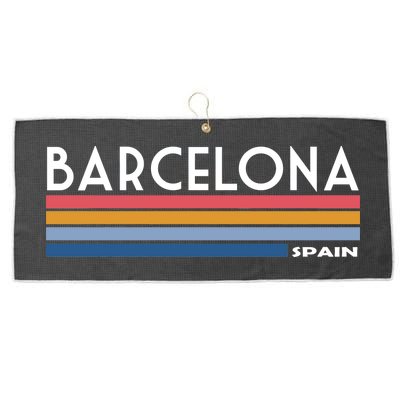 Barcelona Retro 1980's Large Microfiber Waffle Golf Towel