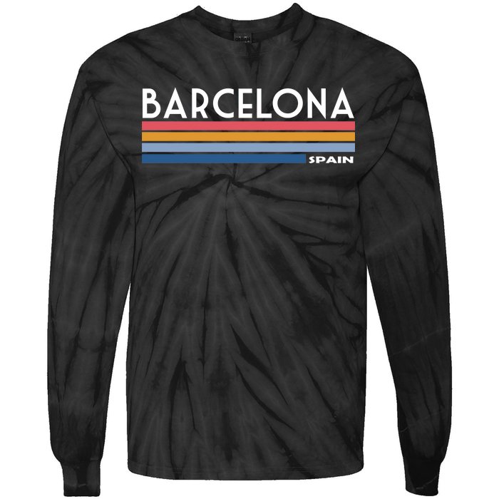 Barcelona Retro 1980's Tie-Dye Long Sleeve Shirt