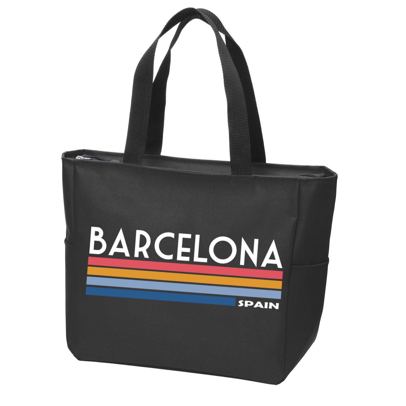 Barcelona Retro 1980's Zip Tote Bag