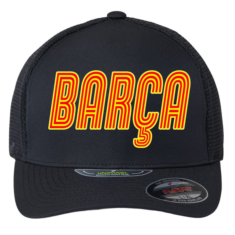 Barcelona Soccer Spain Barca Futbol Flexfit Unipanel Trucker Cap
