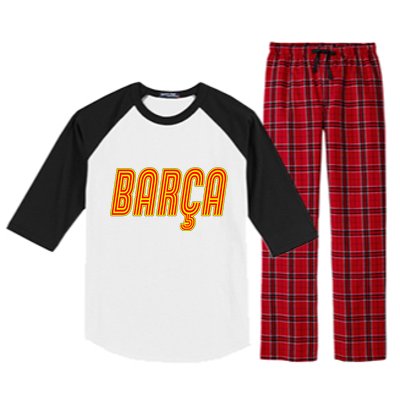 Barcelona Soccer Spain Barca Futbol Raglan Sleeve Pajama Set