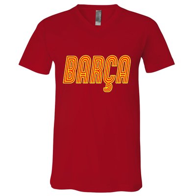 Barcelona Soccer Spain Barca Futbol V-Neck T-Shirt