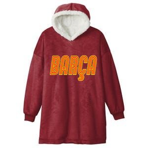 Barcelona Soccer Spain Barca Futbol Hooded Wearable Blanket