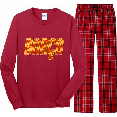 Barcelona Soccer Spain Barca Futbol Long Sleeve Pajama Set