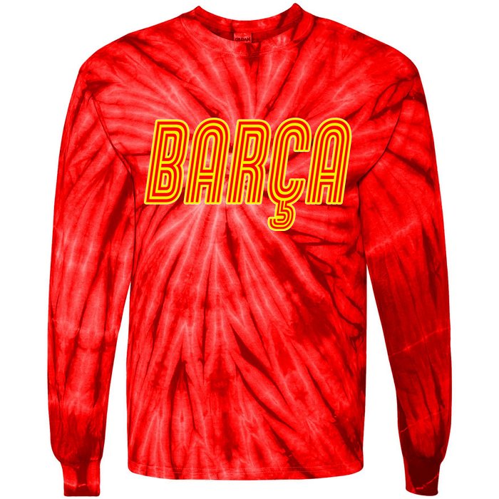 Barcelona Soccer Spain Barca Futbol Tie-Dye Long Sleeve Shirt