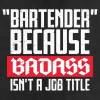 Bartender Because Badass Isn't A Job Title Garment-Dyed Fleece Hoodie