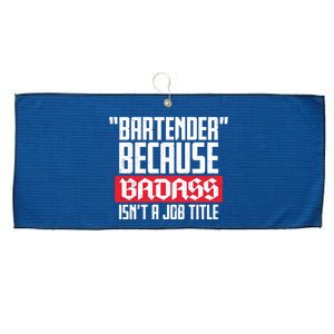 Bartender Because Badass Isn't A Job Title Large Microfiber Waffle Golf Towel