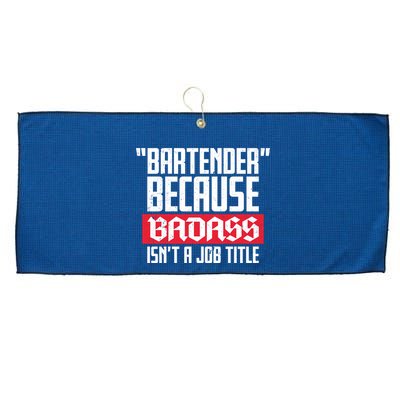 Bartender Because Badass Isn't A Job Title Large Microfiber Waffle Golf Towel