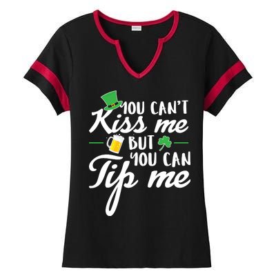 Bartender You Can't Kiss Me But You Can Tip Me Ladies Halftime Notch Neck Tee