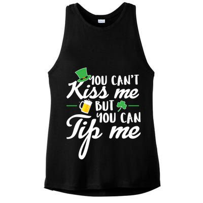 Bartender You Can't Kiss Me But You Can Tip Me Ladies PosiCharge Tri-Blend Wicking Tank