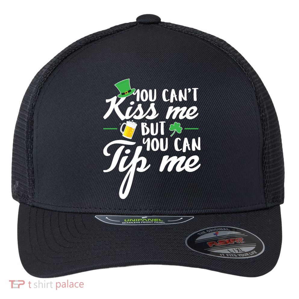 Bartender You Can't Kiss Me But You Can Tip Me Flexfit Unipanel Trucker Cap