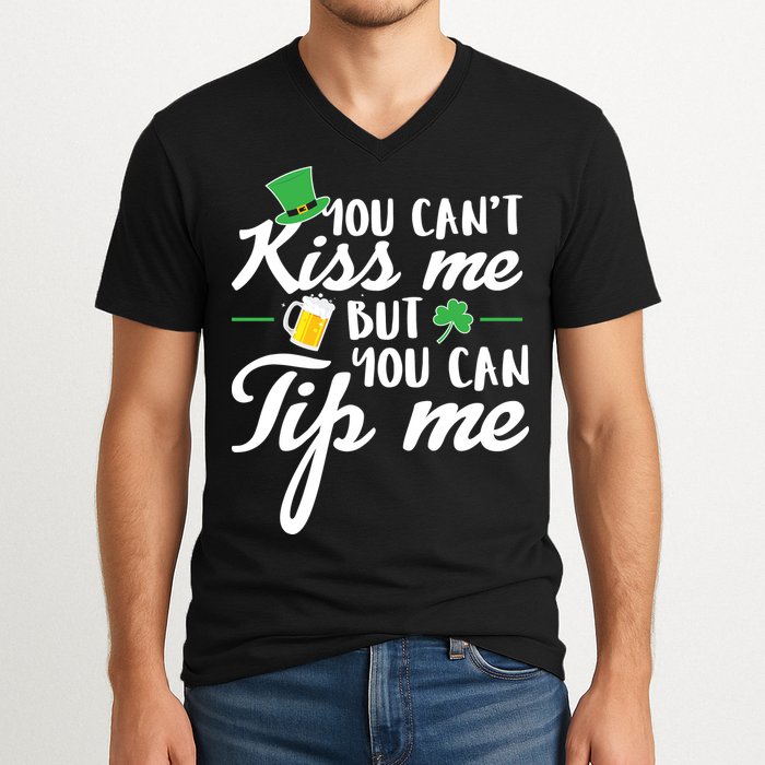 Bartender You Can't Kiss Me But You Can Tip Me V-Neck T-Shirt