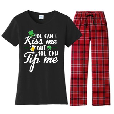 Bartender You Can't Kiss Me But You Can Tip Me Women's Flannel Pajama Set