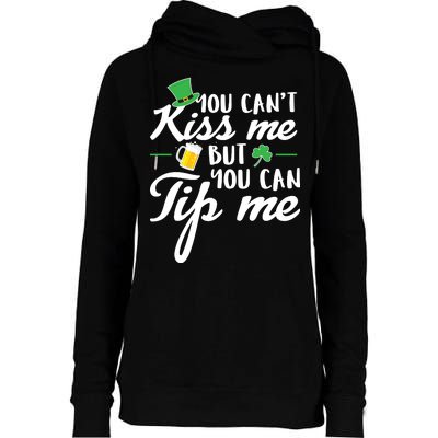 Bartender You Can't Kiss Me But You Can Tip Me Womens Funnel Neck Pullover Hood