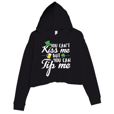 Bartender You Can't Kiss Me But You Can Tip Me Crop Fleece Hoodie