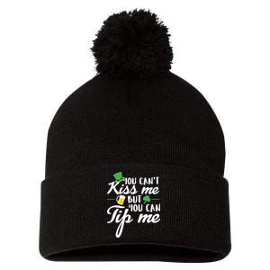 Bartender You Can't Kiss Me But You Can Tip Me Pom Pom 12in Knit Beanie