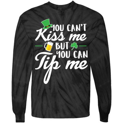 Bartender You Can't Kiss Me But You Can Tip Me Tie-Dye Long Sleeve Shirt