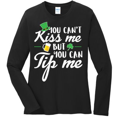 Bartender You Can't Kiss Me But You Can Tip Me Ladies Long Sleeve Shirt