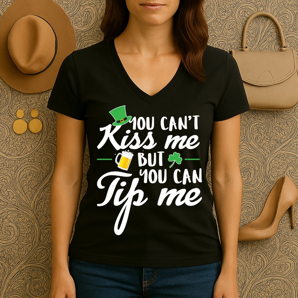 Bartender You Can't Kiss Me But You Can Tip Me Women's V-Neck T-Shirt