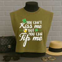 Bartender You Can't Kiss Me But You Can Tip Me Garment-Dyed Women's Muscle Tee
